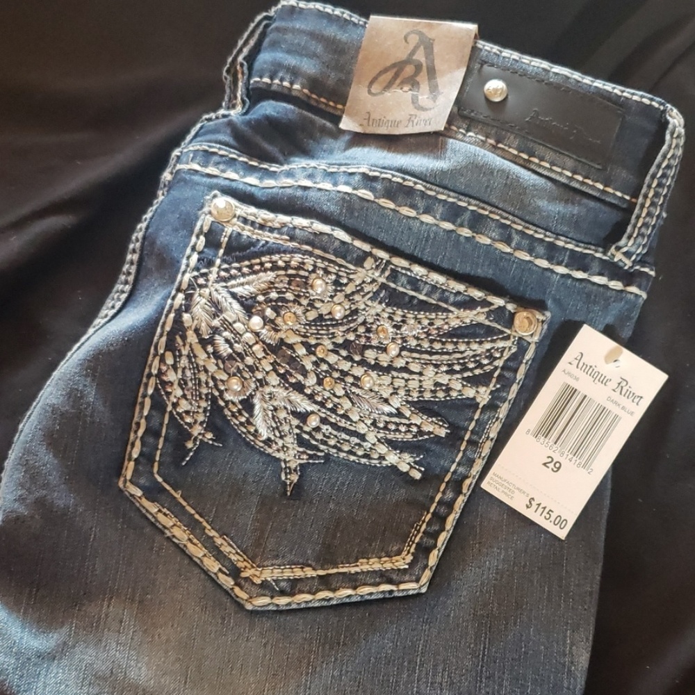 Antique rivet bootcut Jean's
